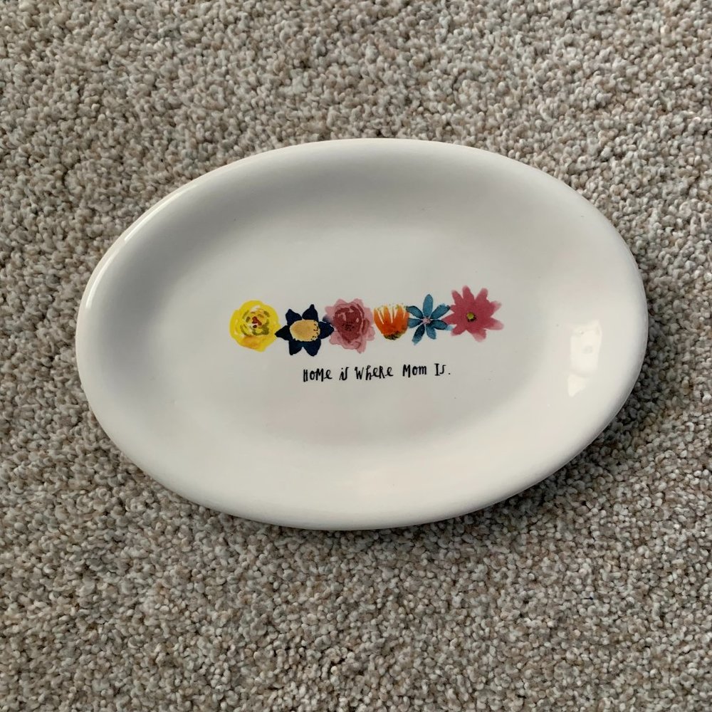 rae dunn bloom home is where mom is trinket dish 🌷